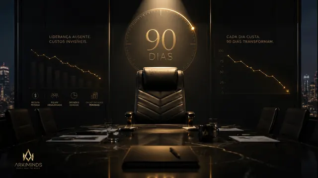 Cadeira executiva vazia representando o custo de uma vaga de liderança aberta
